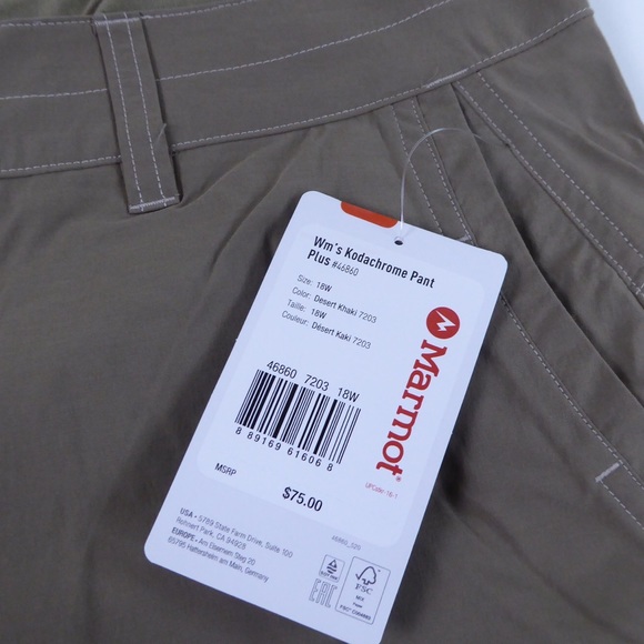 Marmot Women’s Kodachrome Stretch Nylon Hiking Quick Dry Cargo Pants Roll Up NWT - Picture 5 of 10